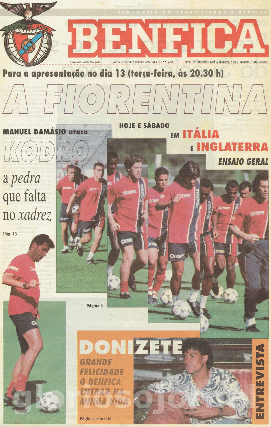 jornal o benfica 2808 1996-08-07